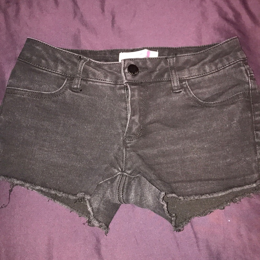 Black Denim Shorts